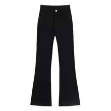 Black Flared Casual Jeans For Women