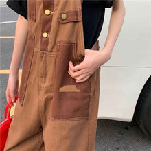 Brown Denim Overalls Womens Spring Autumn New Arrival