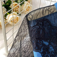 Cross V-neck Lace Stitching Dress