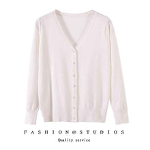 Women's Slim-fit SpringAutumn Plus-size Knitted Cardigan