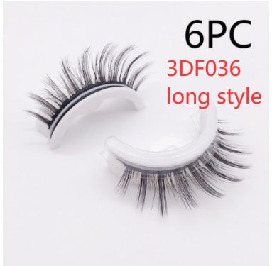 Reusable 3D Mink Lashes Natural False Eyelashes Self Adhesive Fake Glue Free Makeup Eyelash Extension Silk by Mirlaine Univers