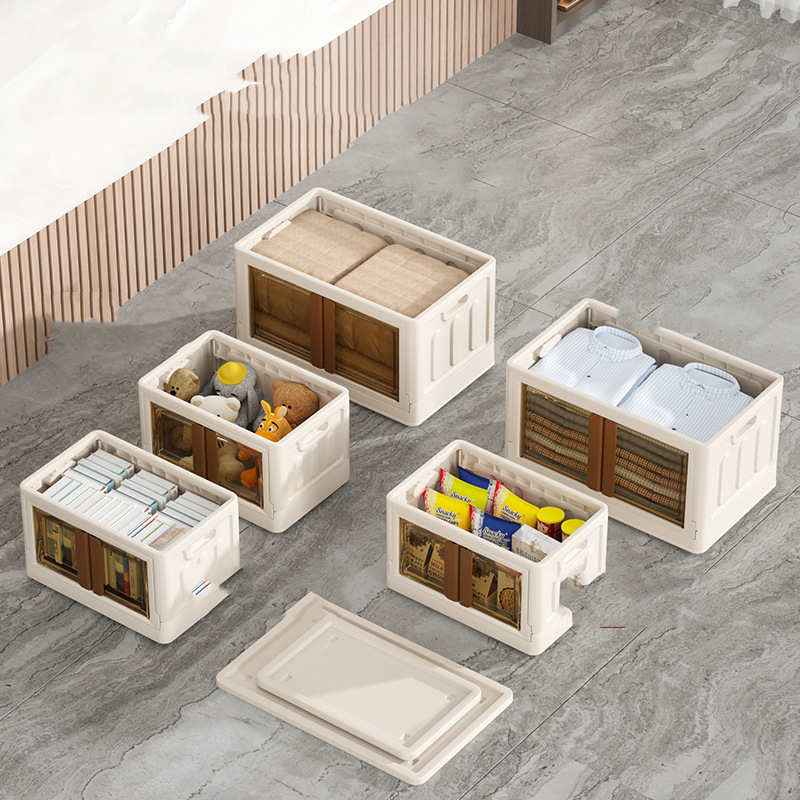 Installation Free Plastic Storage Box Transparent Folding And Foldable