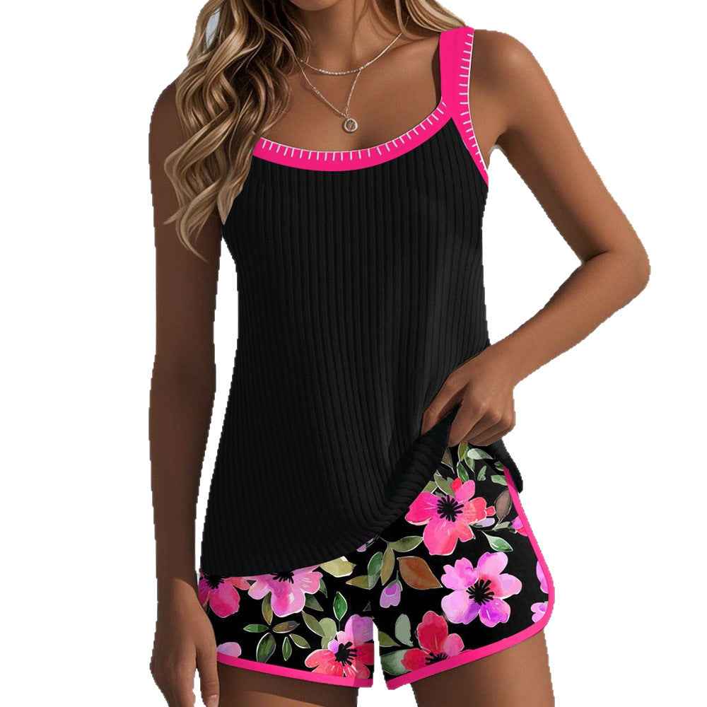 Sexy Solid Color Beach Vacation Hot Spring Bathing Suit