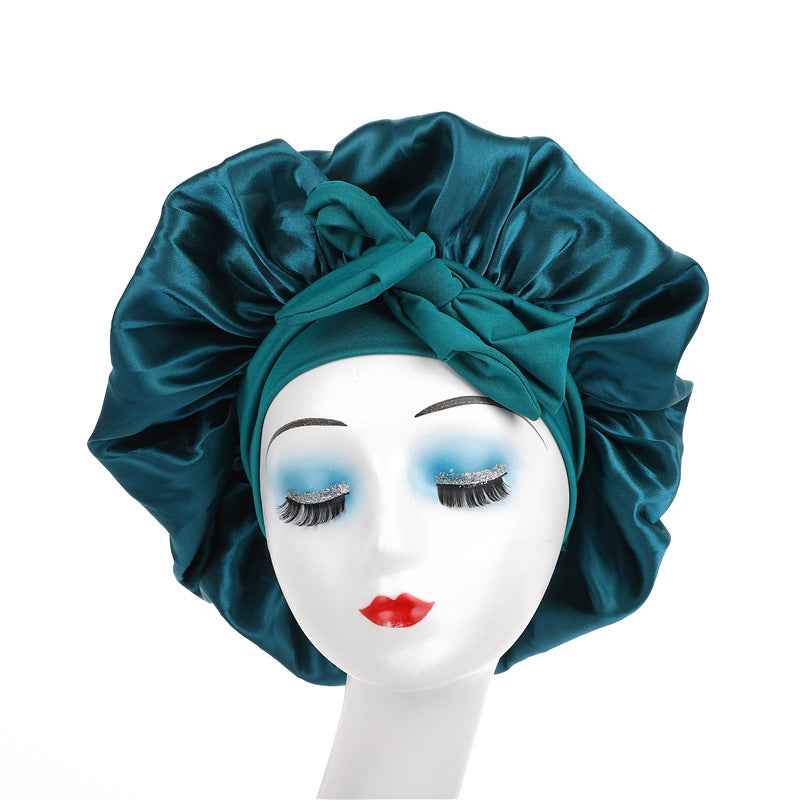 Single Layer Ribbon Round Cap Bow Artificial Silk