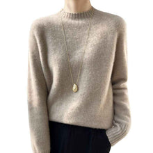 Thickened Half-high Collar Pure Wool Sweater Women's Seamless Sweaters Bottoming Shirt
