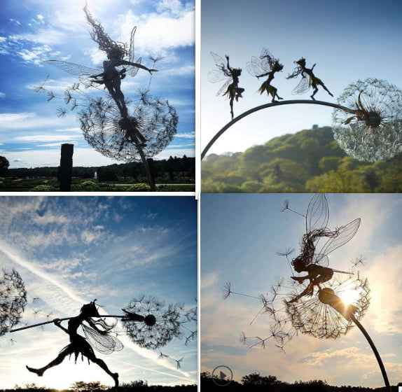 Flower Fairy Elves Dance With Dandelions
