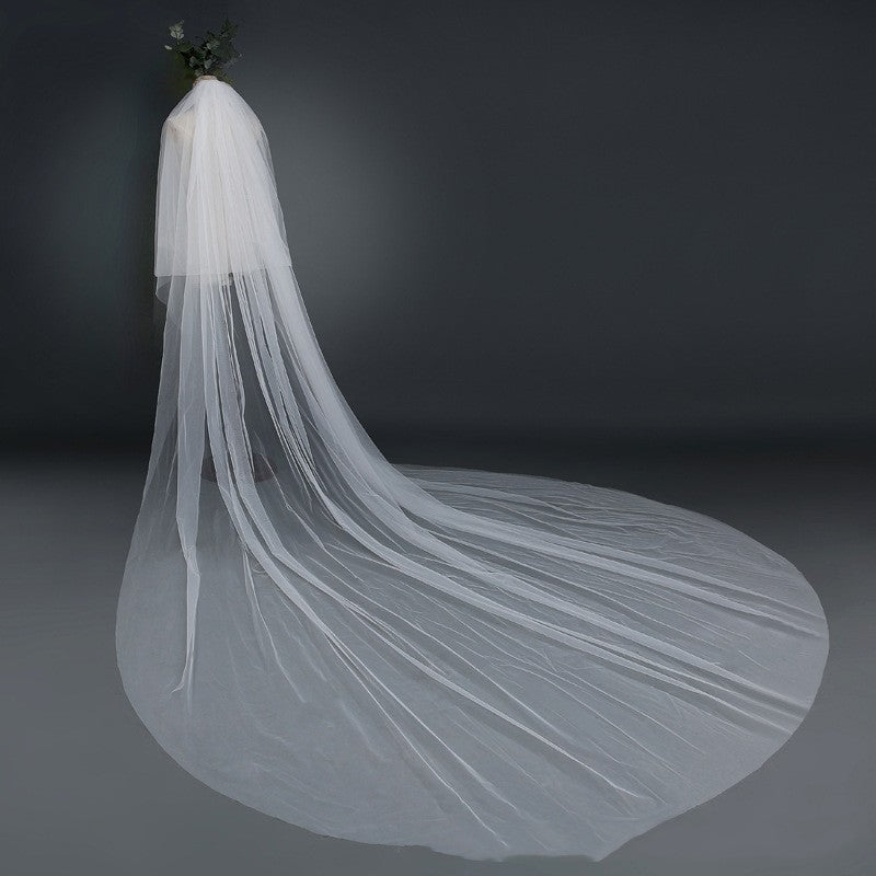 Bridal Wedding Veil Widened Tail by Mirlaine Univers