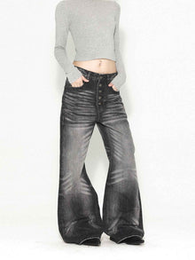 Retro Zipped Five Button Jeans