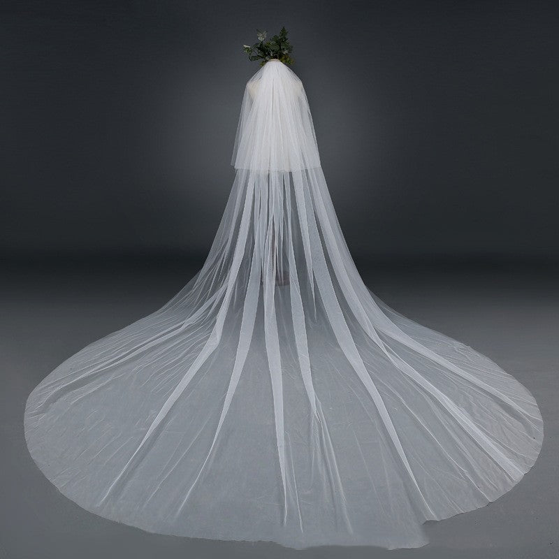 Bridal Wedding Veil Widened Tail by Mirlaine Univers