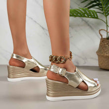 Flat Buckle Sponge Cake Thick Sole Beach Sandals For Women