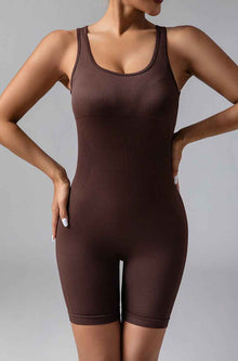 European And American Seamless Knitted Yoga Clothes High Waist Hip Lift With Chest Pad Shockproof Sleeveless Jumpsuit