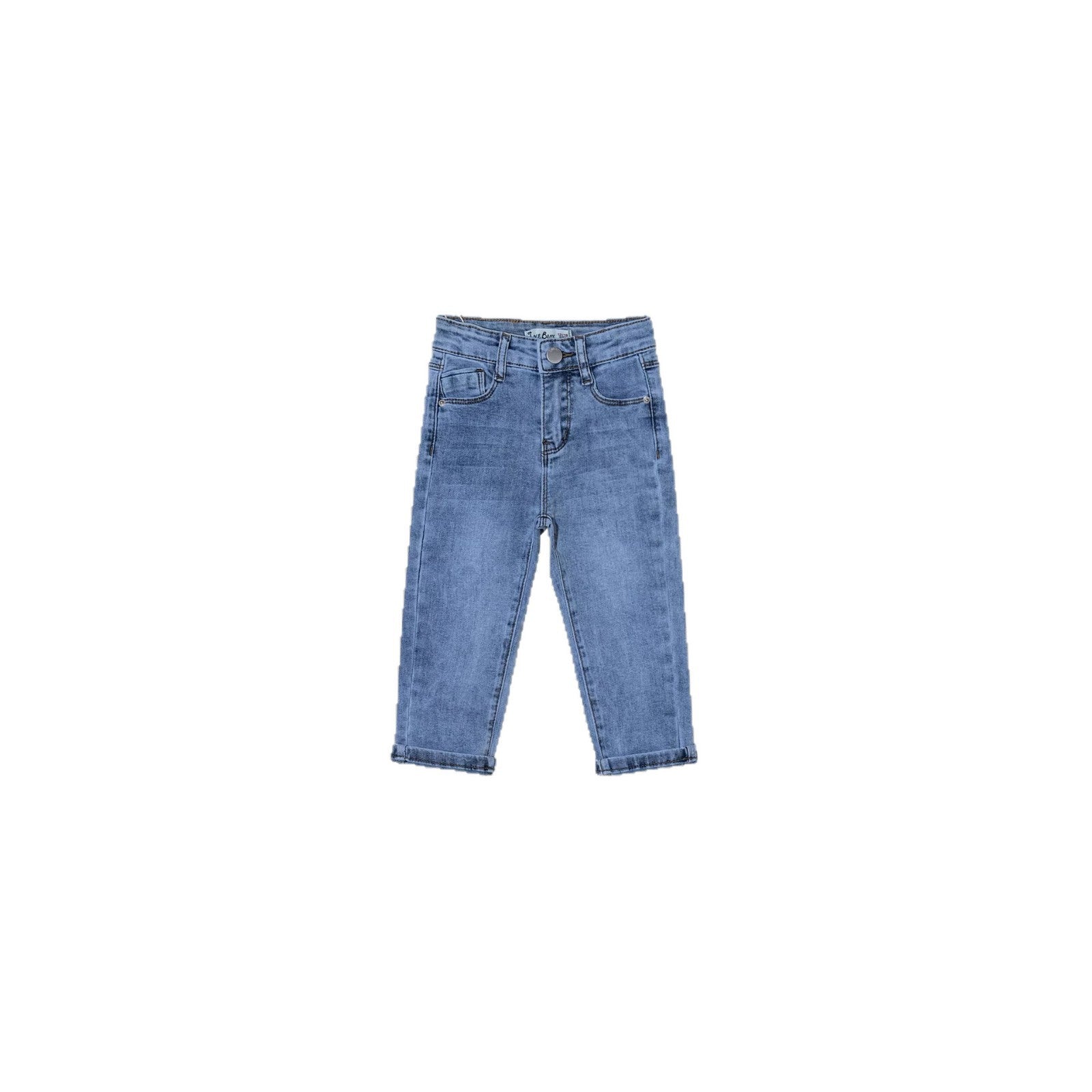 Basic-Style Girls Denim Stretch Trousers by Mirlaine Univers