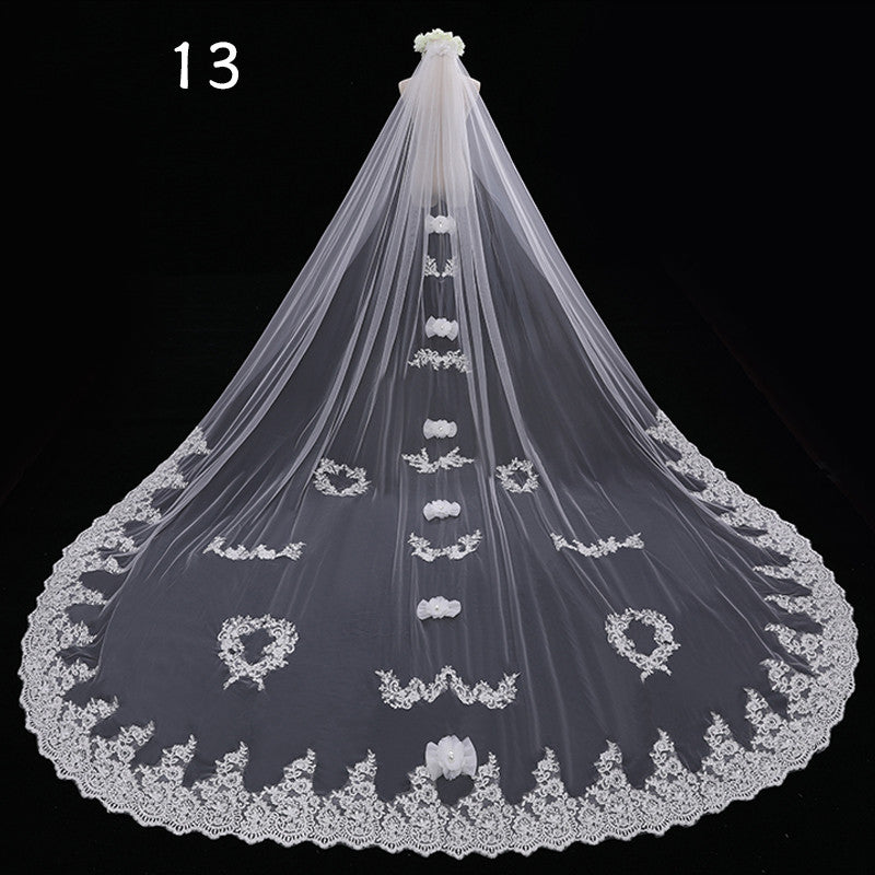 Bride Wedding Master Wedding Veil Long Long Tail by Mirlaine Univers