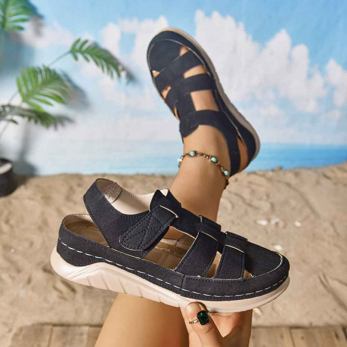 Harajuku Roman Closed Toe Fashion Platform Sandals For Women