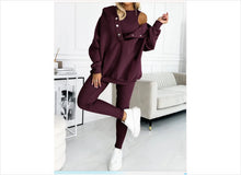 Women's Solid Color Vest Hoodie And Pants Set by Mirlaine Univers