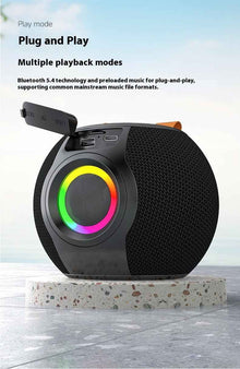 Bluetooth Speaker Portable RGB Lamp Portable Card Waterproof TWS Small Speaker