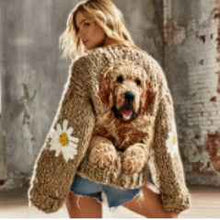 Womens Soft Sweet Round-Neck Long-Sleeve Knitted Sweater