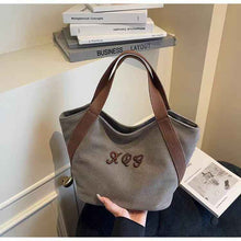 Fashionable Canvas Tote Bag With Letter Print