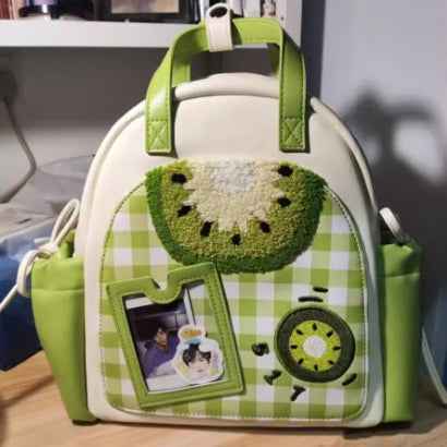 Cute And Super-adorable Minimalist Kiwi Fruit A Dainty Sweet Backpack Perfect For Girls