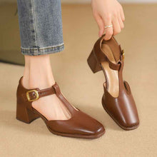 Square Toe T-shaped Buckle Sandals For Women