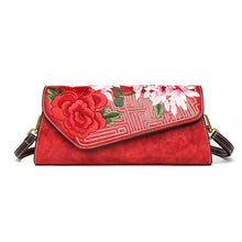 Chinese-style Shoulder Bag With A Rich Opulent Floral Design by Mirlaine Univers