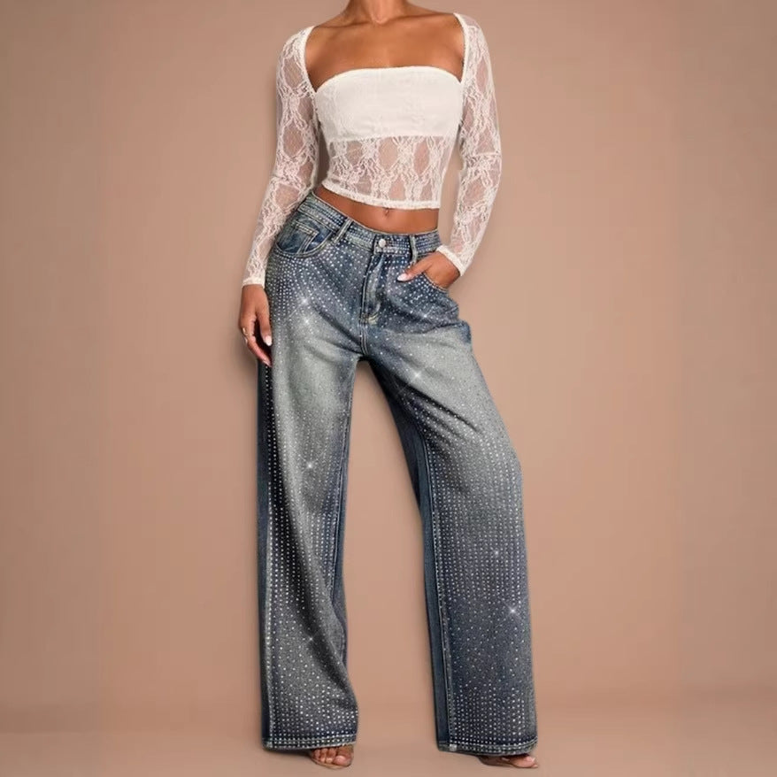 Cross-border Amazon Temu Independent Site Womens Stretch Jeans by Mirlaine Univers