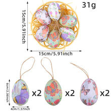 Easter Egg Ornaments Diy Knitted Basket Painted