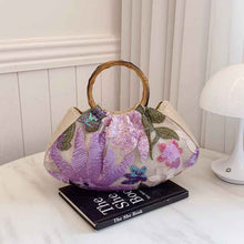 Heavy-duty Bamboo-handled Tote Bag For Women