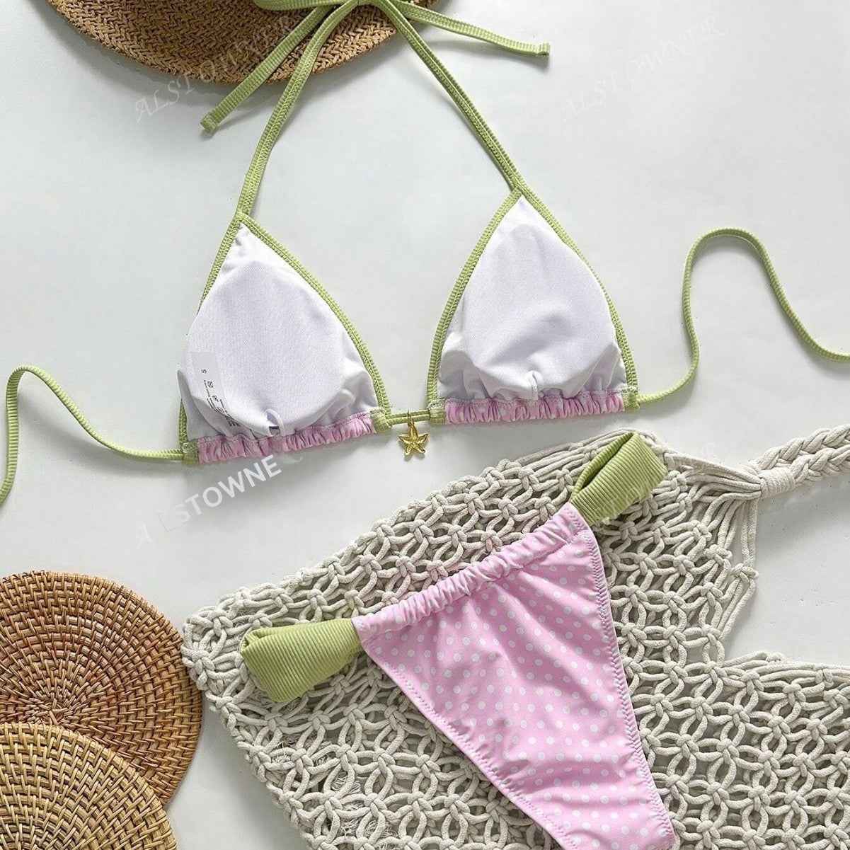 European And American Women's Sexy Swimwear Beach Triangle-bra Bikini