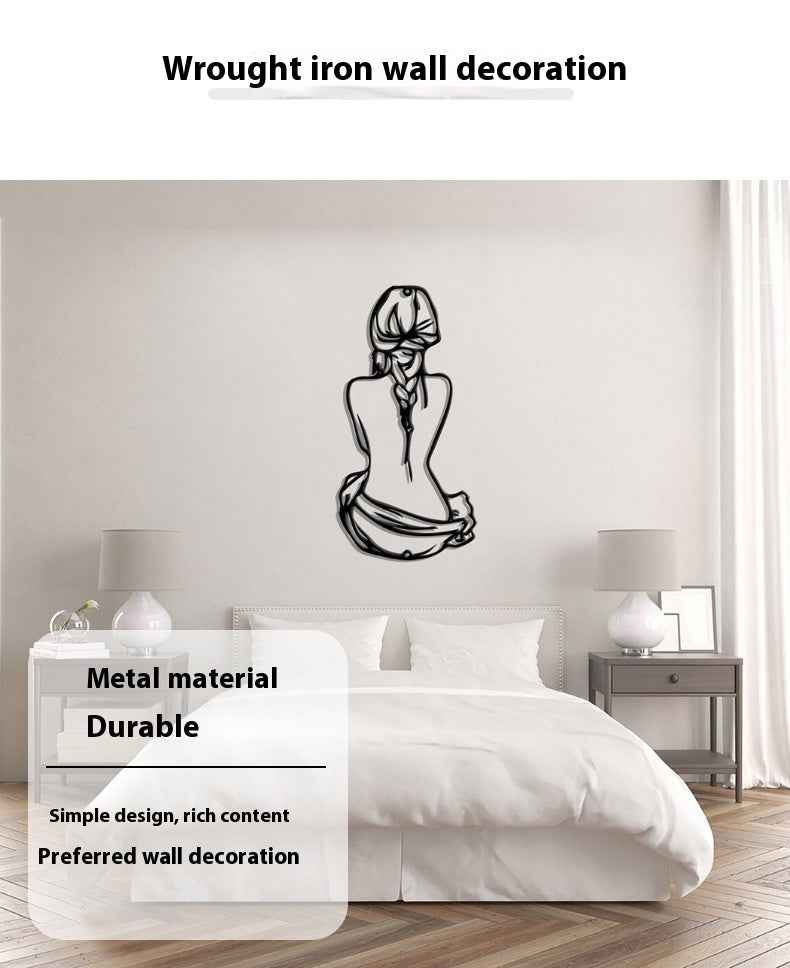 Simple Beauty Line Three-Dimensional Hollow Wall Metal Decoration