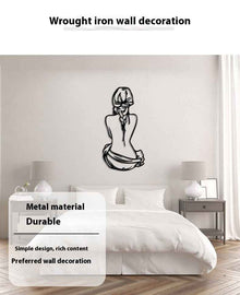 Simple Beauty Line Three-Dimensional Hollow Wall Metal Decoration