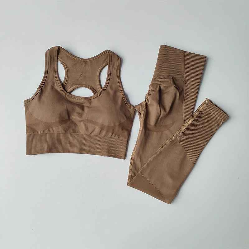 Quick Drying Fitness Shock Resistant Vest Seamless Sports Set