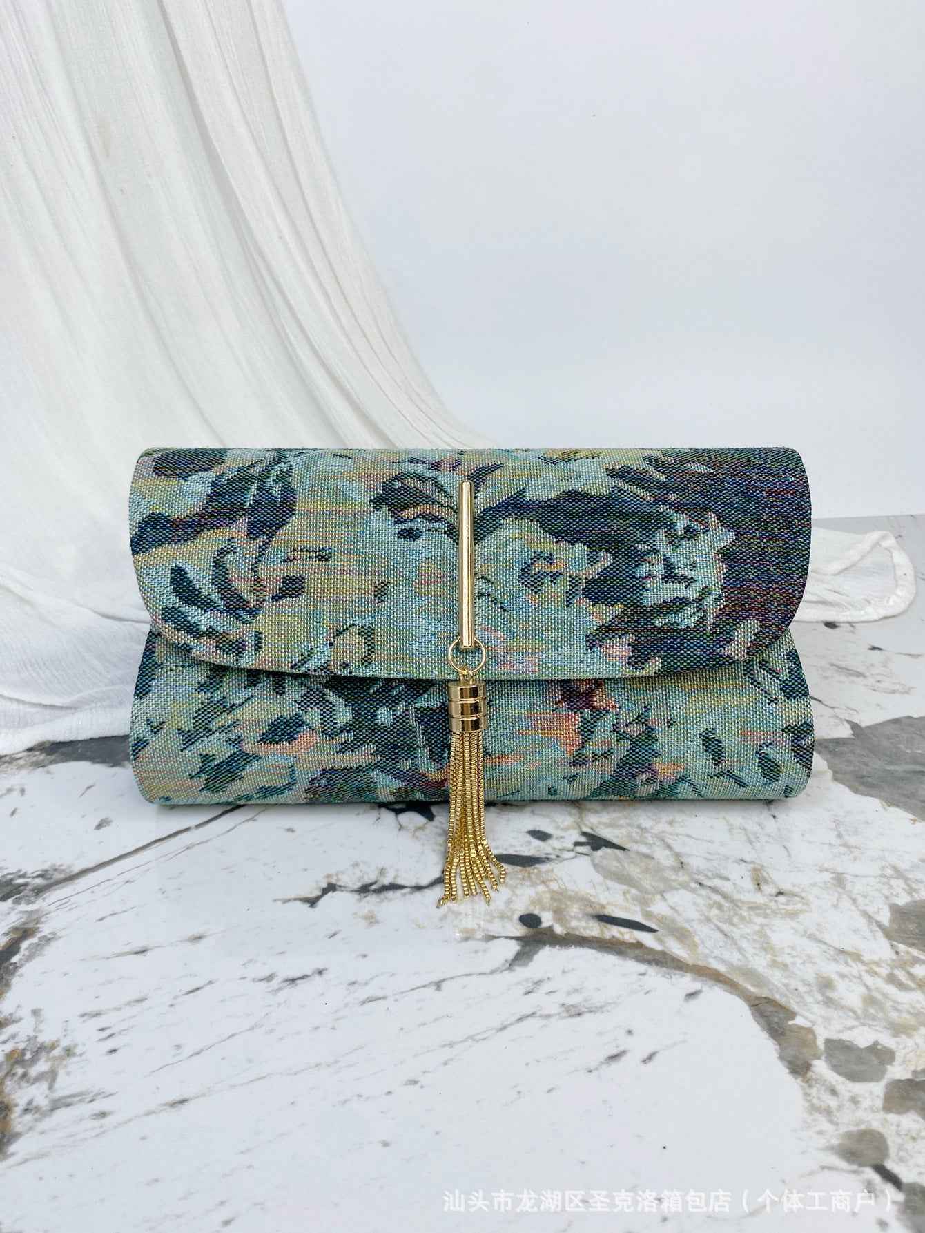 Embroidered And Printed Womens Clutch Bag