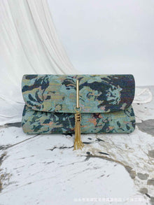 Embroidered And Printed Womens Clutch Bag