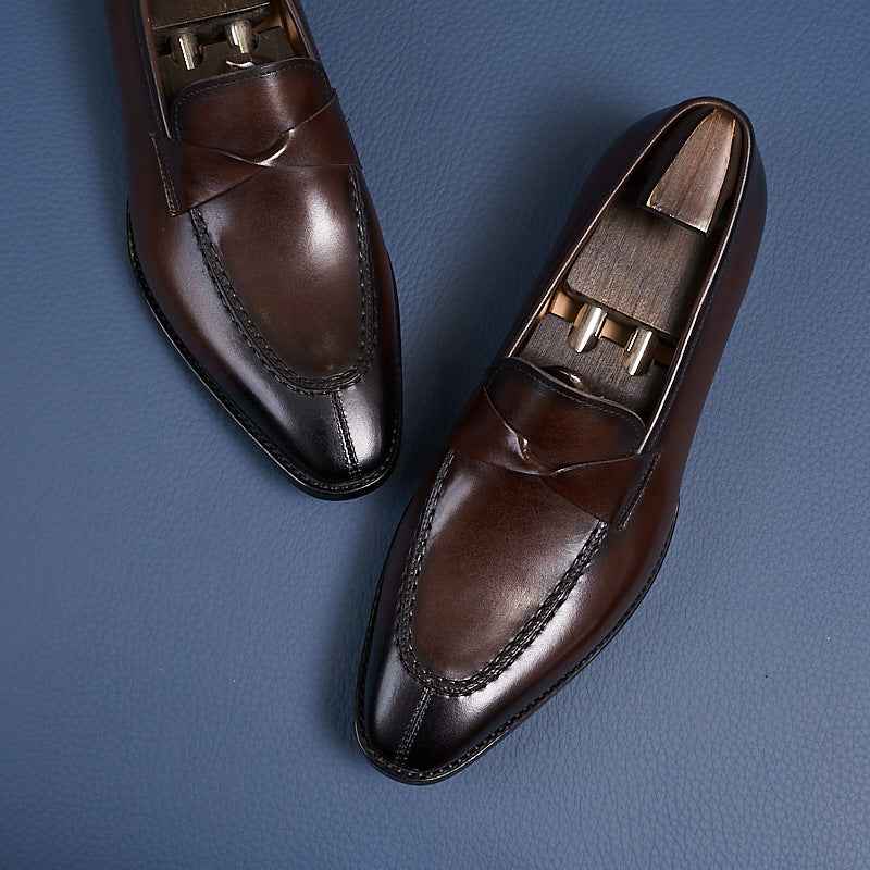 European And American British Genuine Leather Men's Shoes