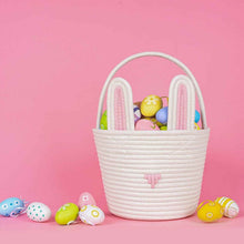 Easter Gift Basket With Hand-woven Rabbit Ears Storage Basket