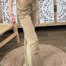 Women's Retro Low-Waist Slimming Drapey Straight-Leg Pants
