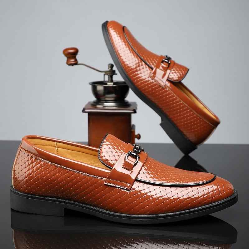 Minimalist British Style Mens Business Leather Shoes