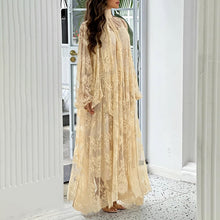 Vietnamese-style Embroidered Heavy-duty Long-sleeve Loose Ruffle Dress by Mirlaine Univers