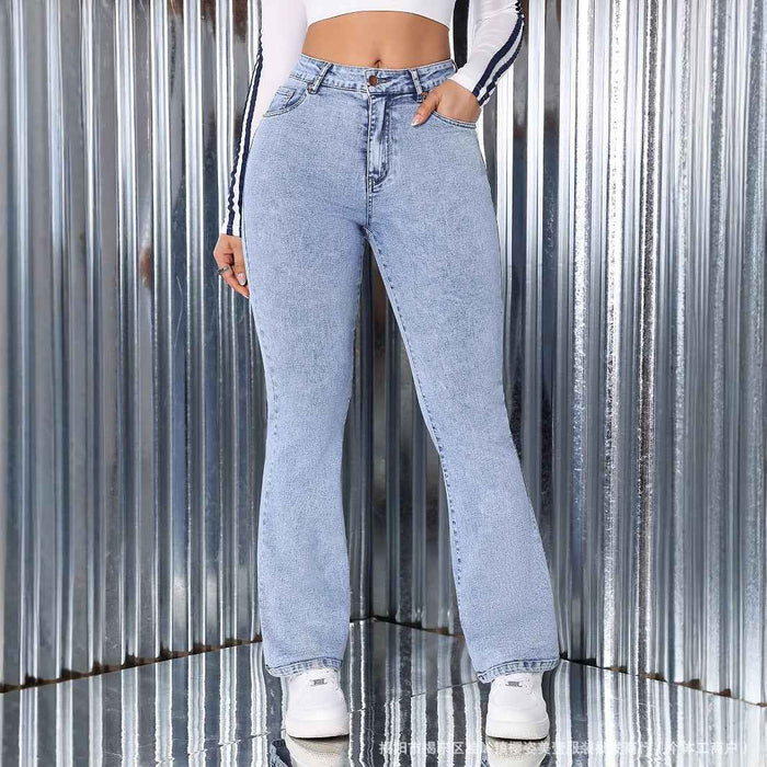 New Light-colored Washed Jeans For Women