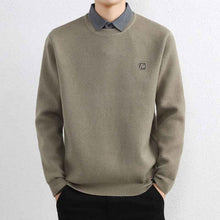 Simple Fake Two Pieces Sweaters Men