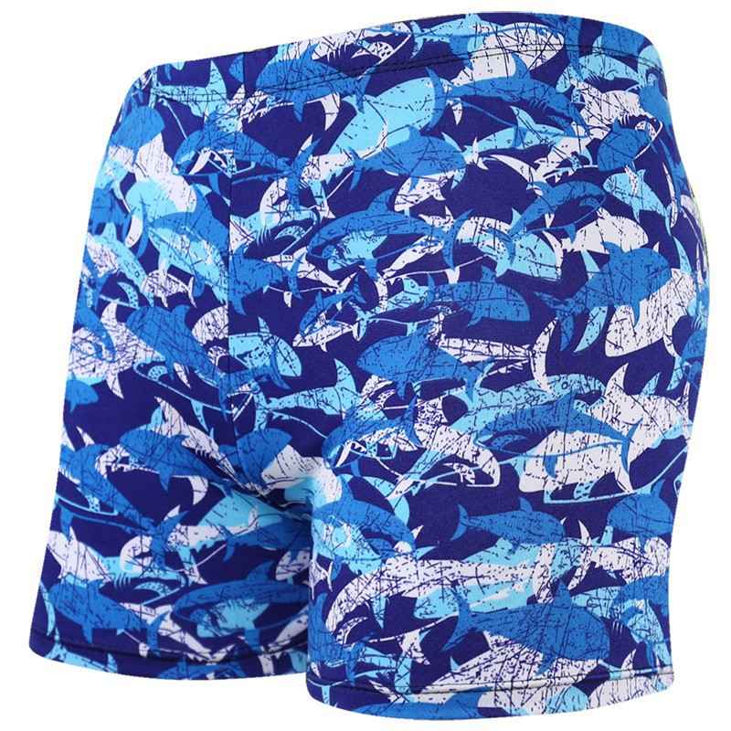 Printed Adult Swimming Trunks Men's Plus Size Boxer Beach Shorts