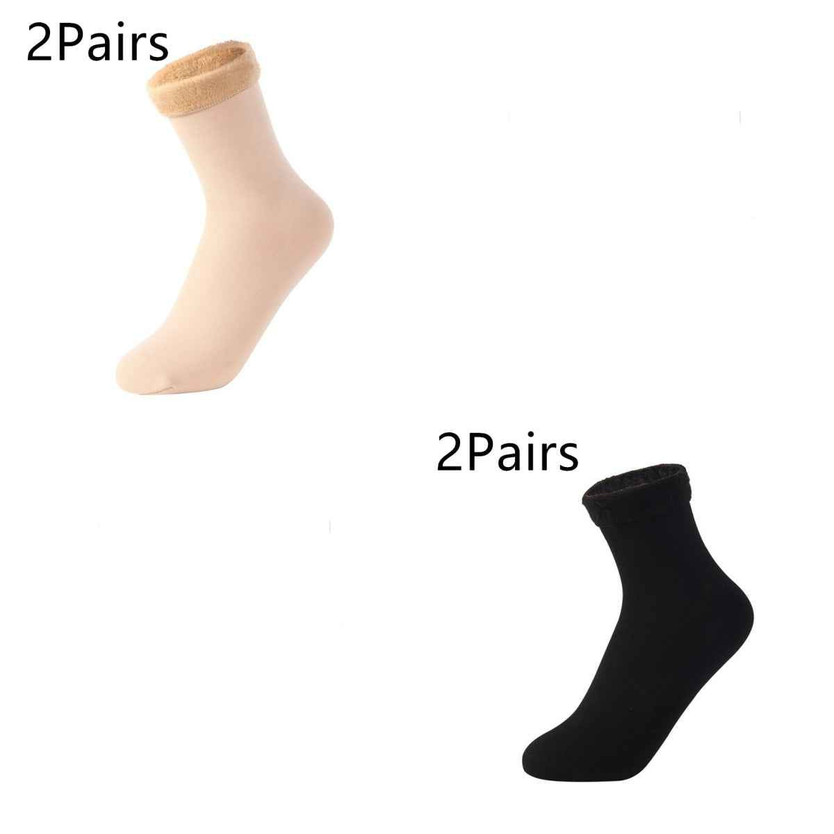 Women's Padded Velvet Warm Soft Medium Tube Socks