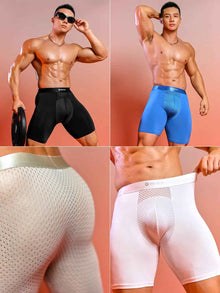 Mens Extended Ice Silk Sports Underwear