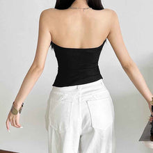 Irregular Spicy Girl Short Tube Top Blouse