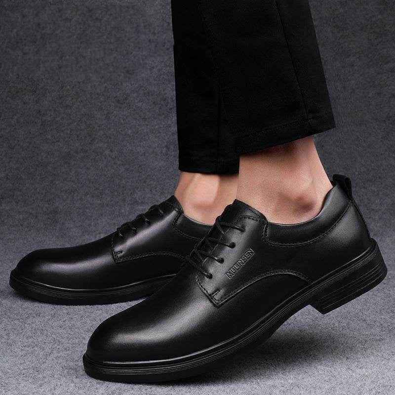 Mulin Sen Summer Leather Formal Shoes In Extra-Large Sizes