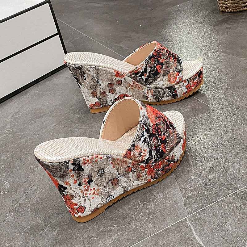 Fashion High Heel Wedge Sandals Women