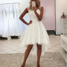 New Style Wedding Dress Short Front And Long Lace Simple Short by Mirlaine Univers