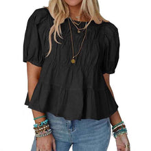 Summer Puff-sleeve Doll Shirt Short Sleeves