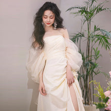 Tube Top Light Wedding Dress Bride Simple Long by Mirlaine Univers